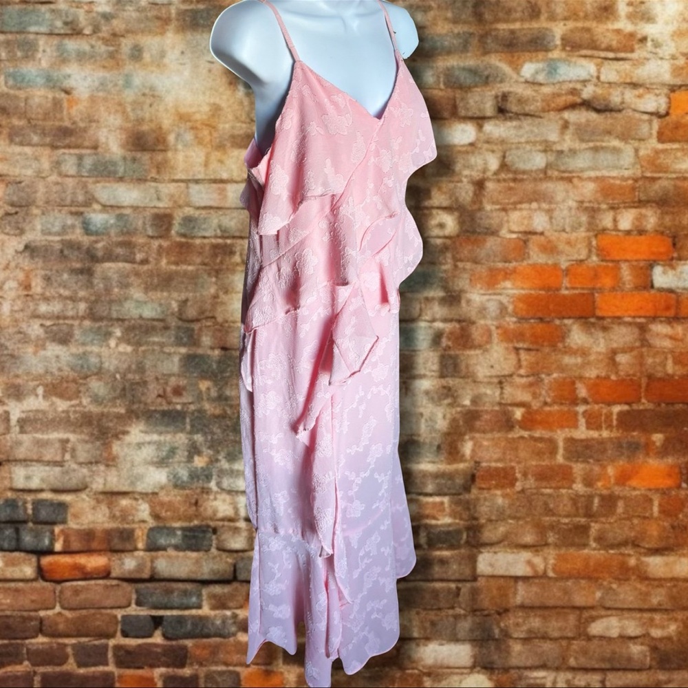 Wild Fable Asymmetrical Pink Ruffle Dress